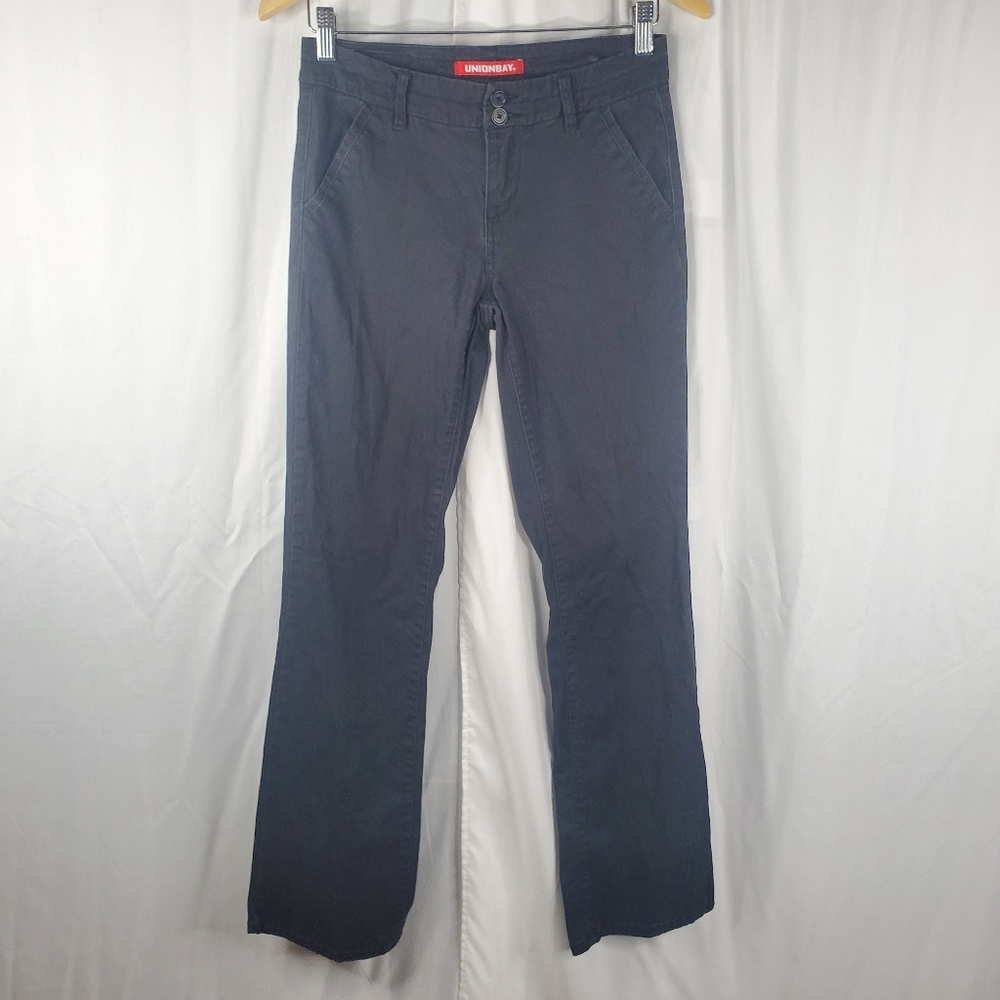 ♡ Unionbay Black Midrise Chino Bootcut Pants Size 3 Black